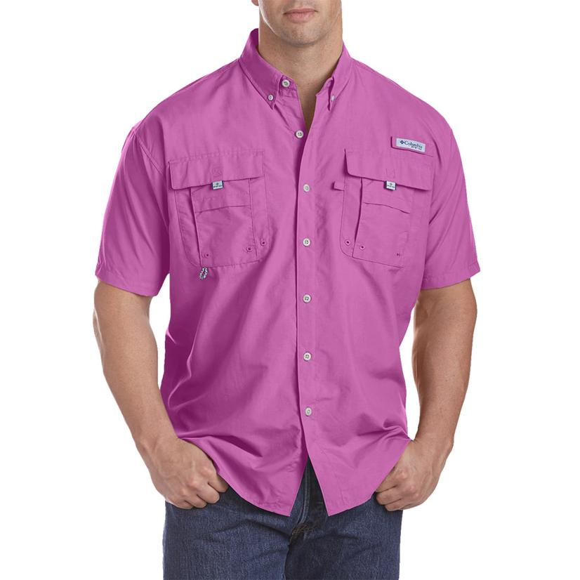  Columbia Lavender Bahama Ii Short Sleeve Men's Shirt