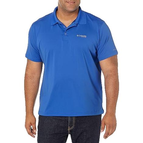 Columbia Vivid Blue Low Drag Offshore Short Sleeve Men's Polo Shirt