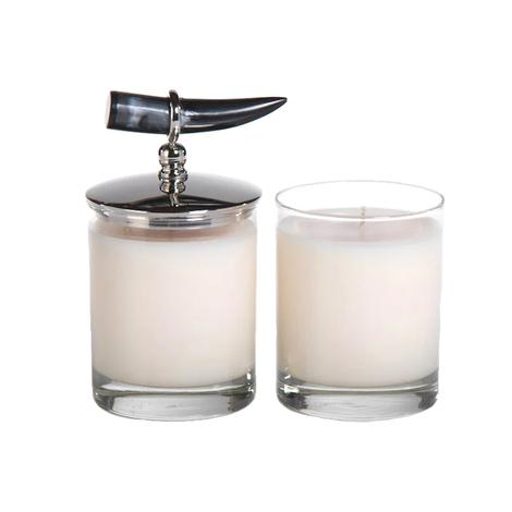 Zodax Cote D'Ivoire Tobacco Flower Scented Candle With Horn Lid