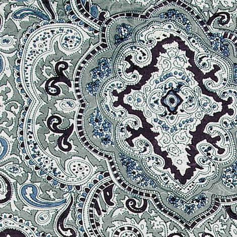 Wyoming Traders Silver And Black Paisley Wild Rag