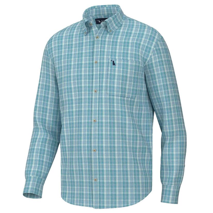  Local Boy Outfitters Men's Blue Bailey Long Sleeve Button- Down Shirt