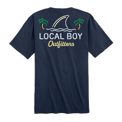 Local Boy Outfitters Men's Blue Shark Fin T-Shirt
