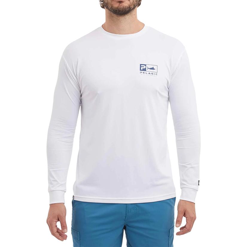  Pelagic Black Goione Marlin Aquatek Long Sleeve Men's Shirt