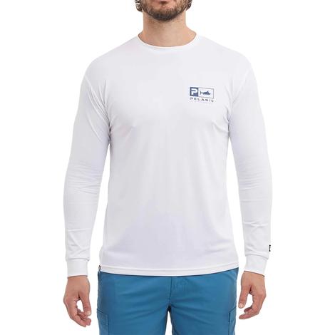 Pelagic Black Goione Marlin Aquatek Long Sleeve Men's Shirt