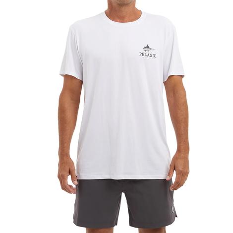Pelagic White Turner Short Sleeve Men's Shirt