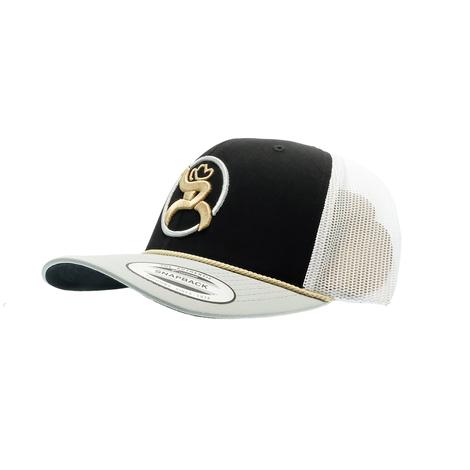 Hooey Strap Roughy Black and White Patch Cap