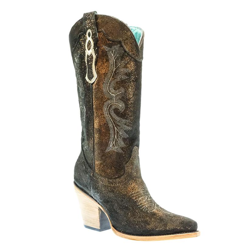  Corral Ld Copper- Black Metallized Leather Women's Boot