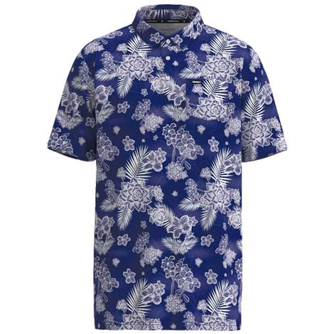 Hooey Men's Blue Floral Hot Shot Polo Shirt
