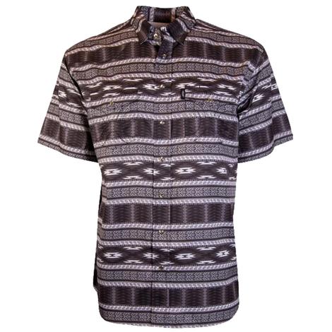 Hooey Men's Black Aztec Short Sleeve Snap Sol Shirt