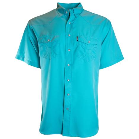 Hooey Boy's Blue SS Sol Short Sleeve Snap Shirt