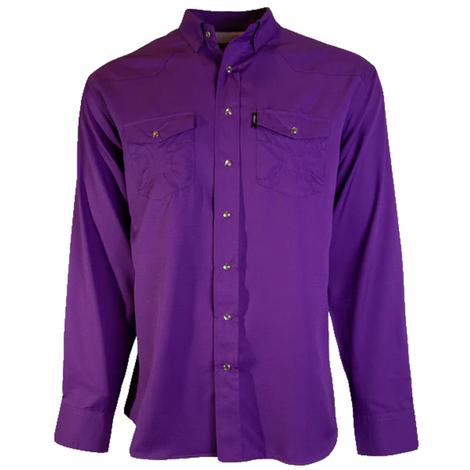 Hooey Boy's Purple Sol Long Sleeve Snap Shirt