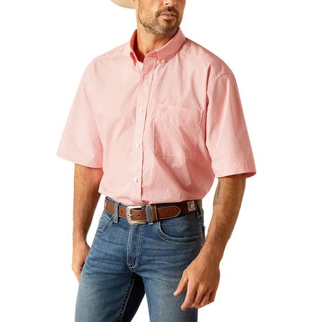 Ariat Men's Junior Short Sleeve Coral Shirt