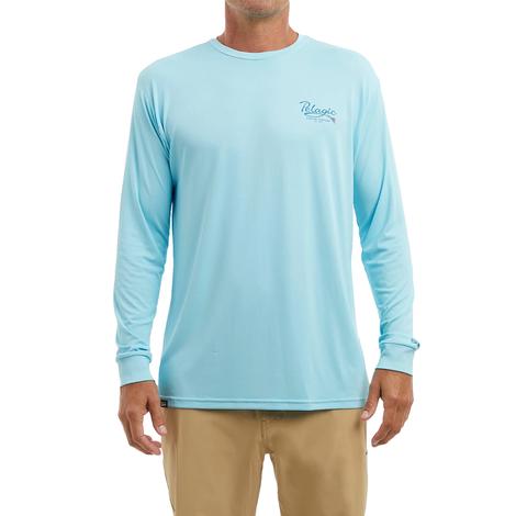 Pelagic Blue Teaser Aquatek Long Sleeve Men's Shirt