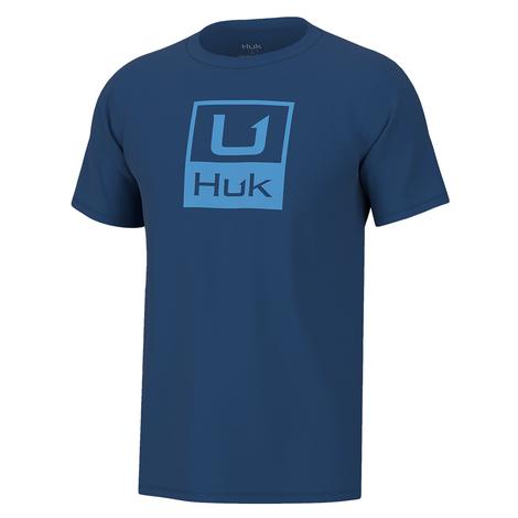 Huk Stacked Set Sail Logo Men's Short Sleeve Tee 