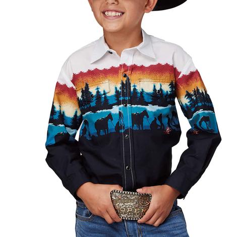 Roper Vintage Collection Boy's Long Sleeve Button-Down Boy's Shirt