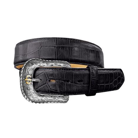 Stetson Black Italian Leather Men's Belt