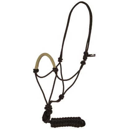 Mustang Solid Nose Rope Halter TAN