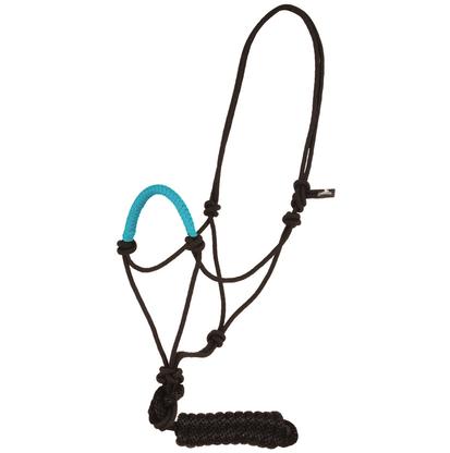  Mustang Solid Nose Rope Halter TURQUOISE