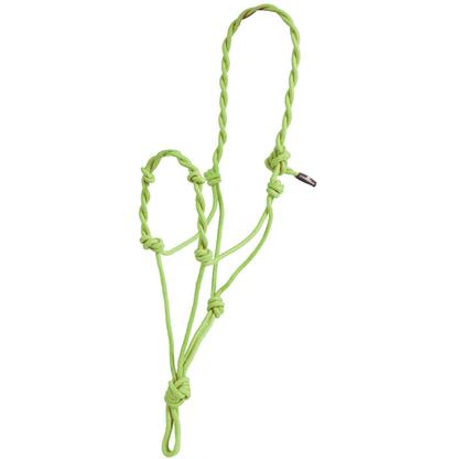 Mustang Twisted Rope Halter LIME_GREEN