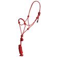 Mustang Yearling Rope Halter RED/WHITE