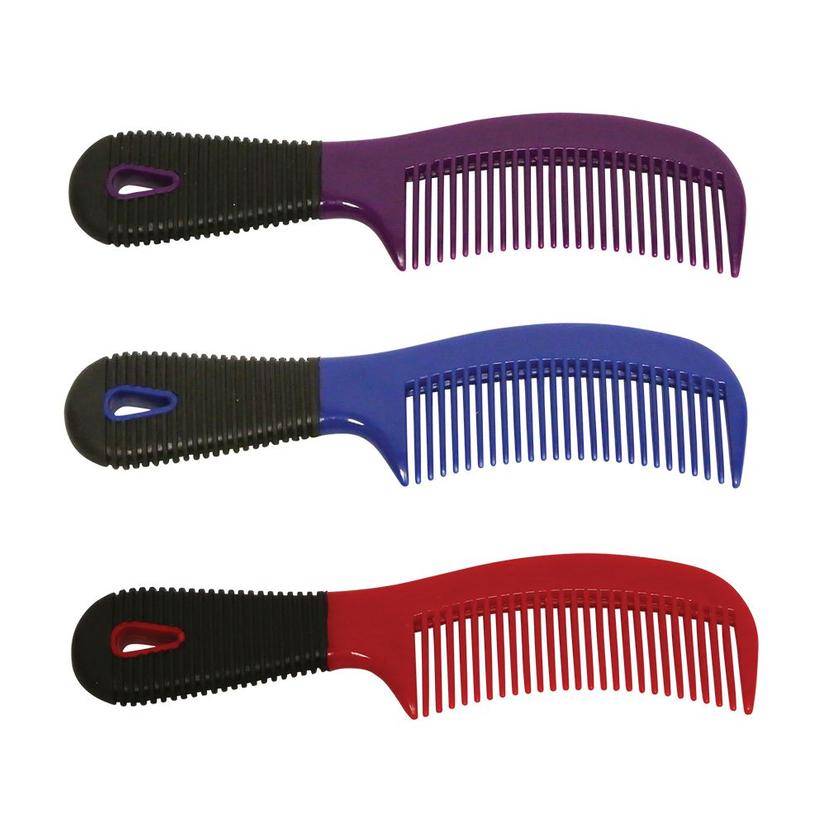  Plastic Comb W/Rubber Grip