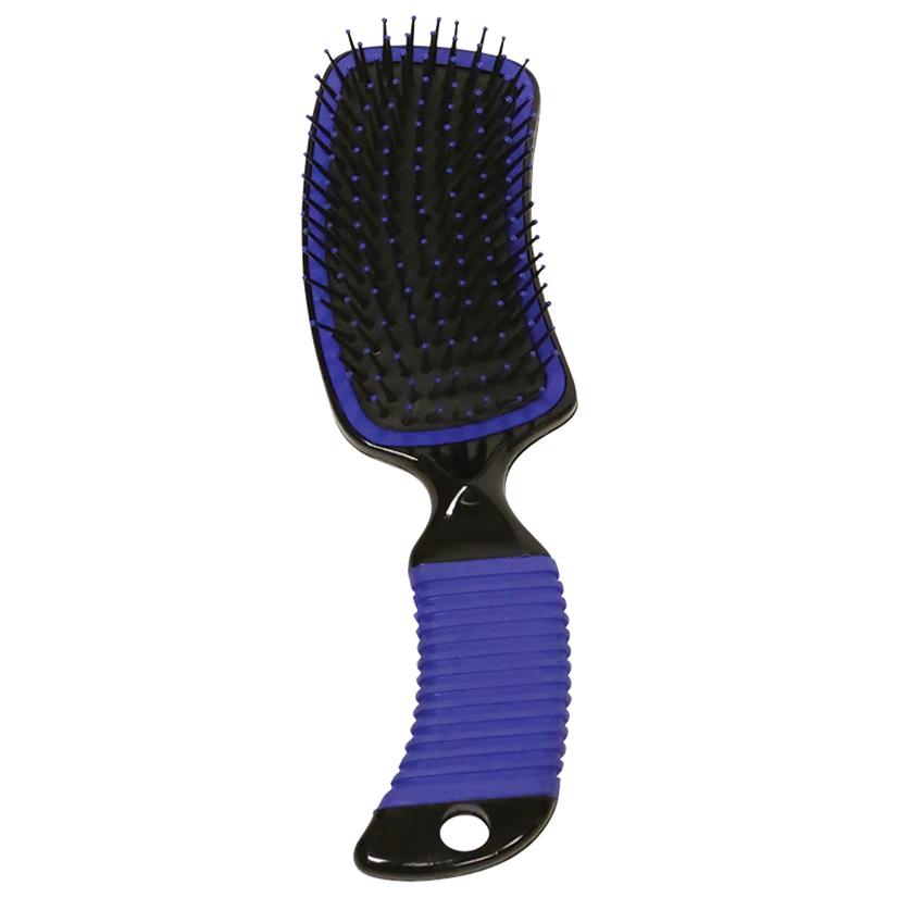 Curved Handle Mane & Tail Brush BLUE