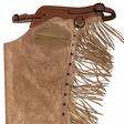 STT Exclusive Basketweave Border Versatility Chaps with Buckle Closure and Pocket LIGHTBROWN