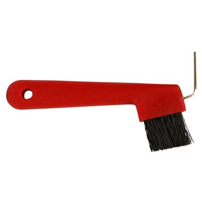 Hoof Pick with Brush RED