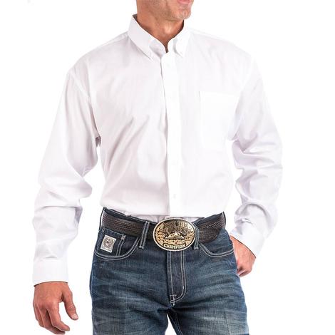 Cinch Mens Solid White Button-Down Long Sleeve XXXL 