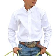 Cinch Boy's Solid White Button-Down Show Shirt