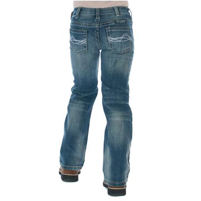 Cowgirl Tuff Dark Wash Don't Fence Me In Jeans for Girls