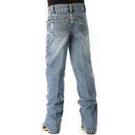 Cinch Boys White Label Slim Fit Traditional Rise Jean - Medium Stonewash