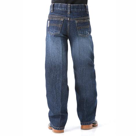 Cinch Boy's White Label Regular Original Fit Dark Stonewash Jeans