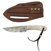 High Country 4 Fixed Blade Right Handed Knife with Tooled Leather Sheath