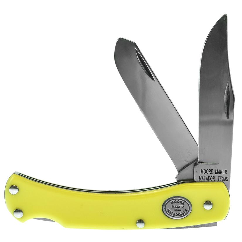  Moore Maker Double Blade Lockback Trapper Pocket Knife 3 1/2 