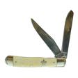 Moore Maker Double Blade Texas Trapper Pocket Knife 4 1/8 Inches WHITE