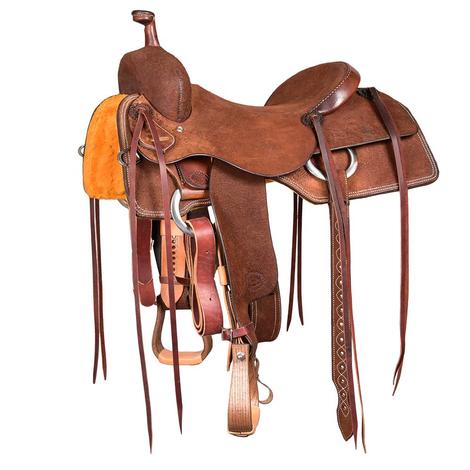 STT Ranch Cutter Chocolate Roughout Leather Saddle