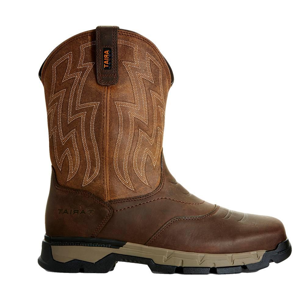 Ariat Brown Rebar Flex Western 10inch Soft Toe Men's Boots