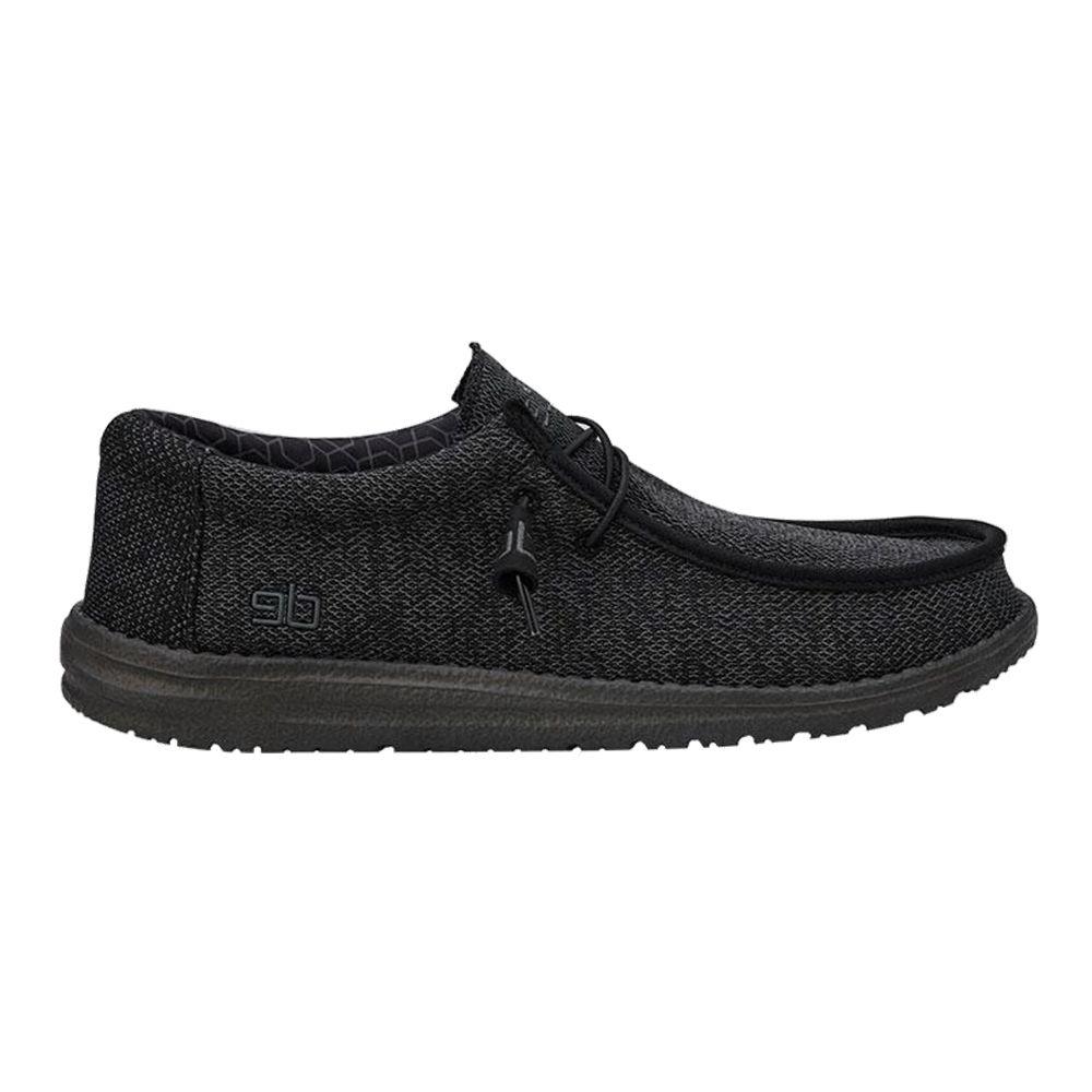Hey Dude Wally Sox Men's Total Black Shoes
