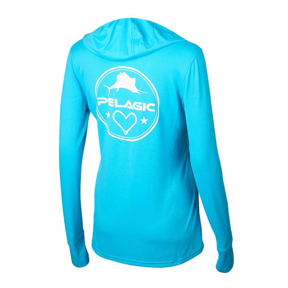Aquatek Hooded Long Sleeve Turquoise Women's Shirt by Pelagic