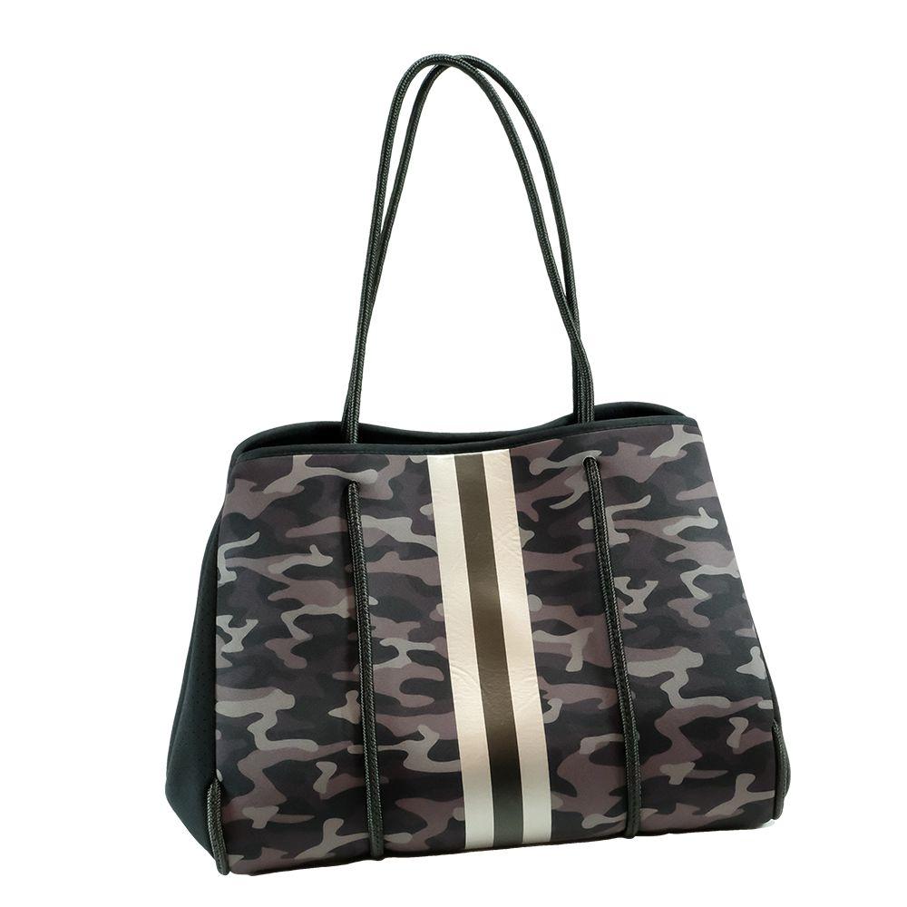 Haute Shore Greyson Fall2 Luxe2 Grey Camo Stripe Bag