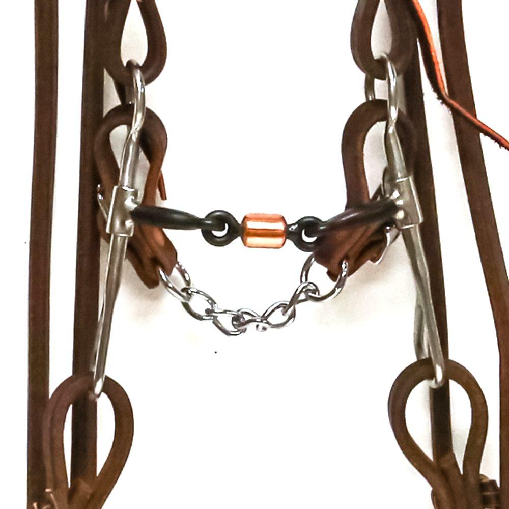 Tackmaster Western Twisted Wire Dog Bone Argentine 5 Mouth Silver Horse Snaffle Bit 35272 Tackrus