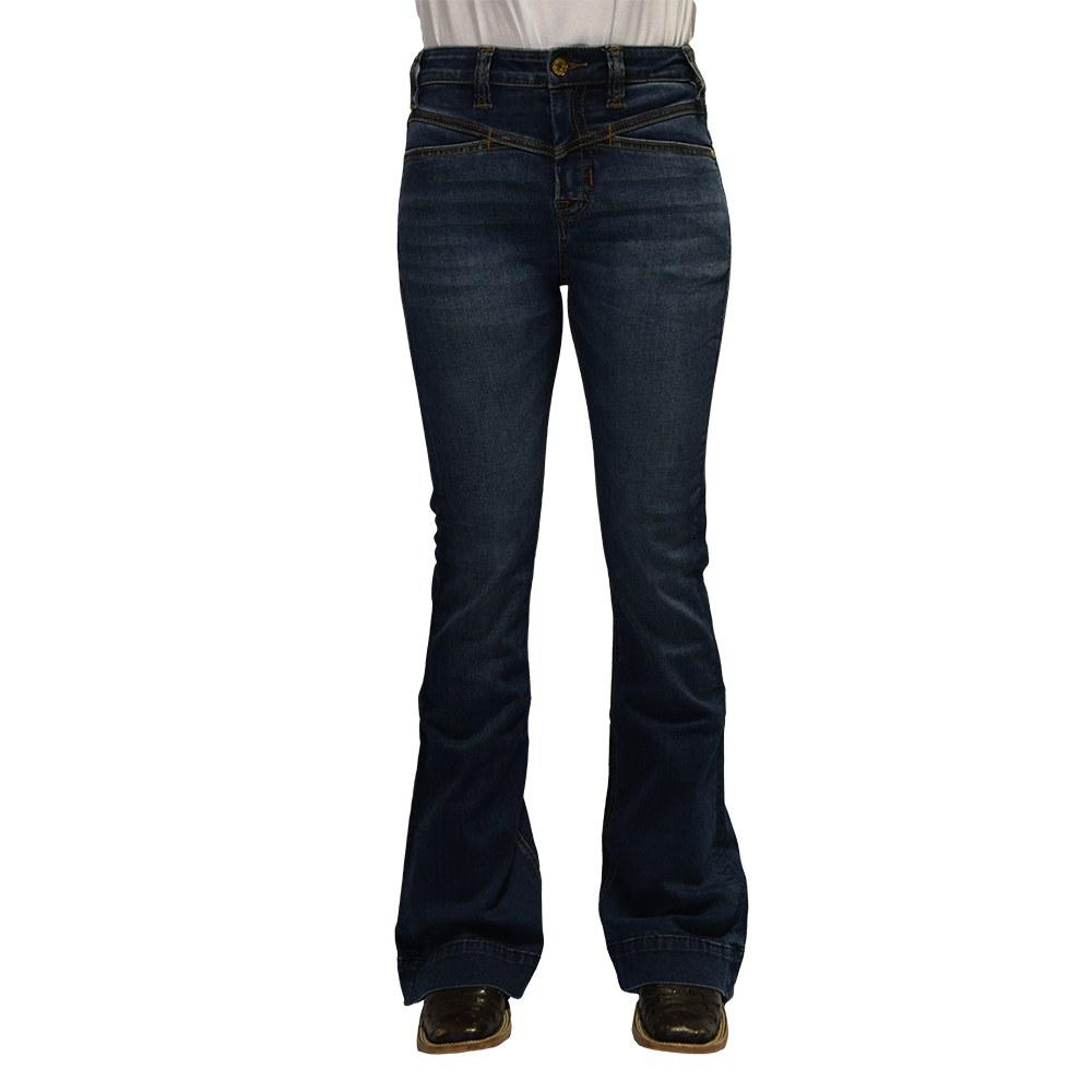 Rock & Roll Cowgirl Juniors Mid Rise Extra Stretch Ladies Jean W1-2520 