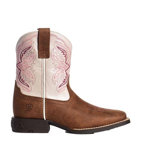 Ariat Double Kicker Pink Girl's Kid and Youth Boots