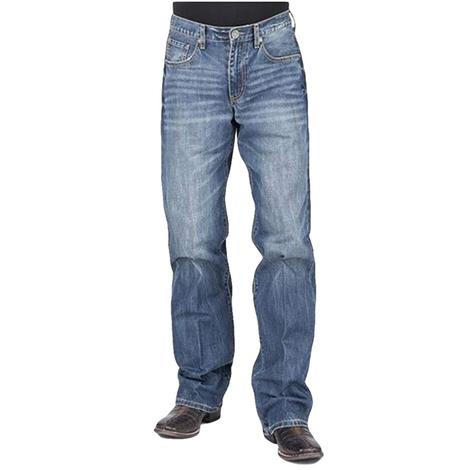 Stetson Modern Fit Low Rise Relaxed Bootcut Men's Jeans
