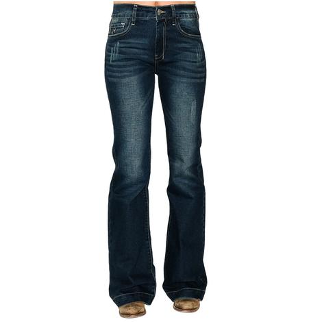 STT Signature Mid-Rise Distressed Wash Women's Trouser Jeans