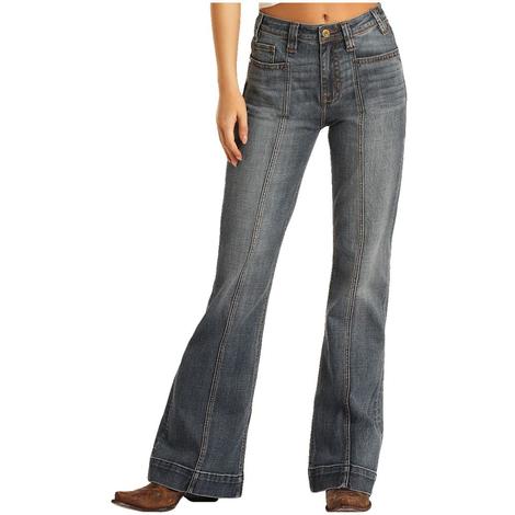 Rock and Roll Cowgirl Medium Wash Women's Trouser
